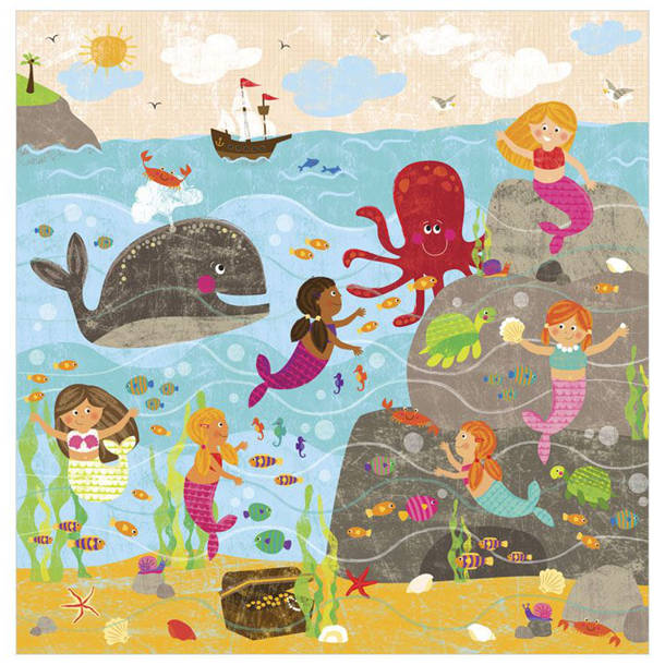 Oopsy Daisys Mermaid Mingle Art Canvas by Liza Lewis